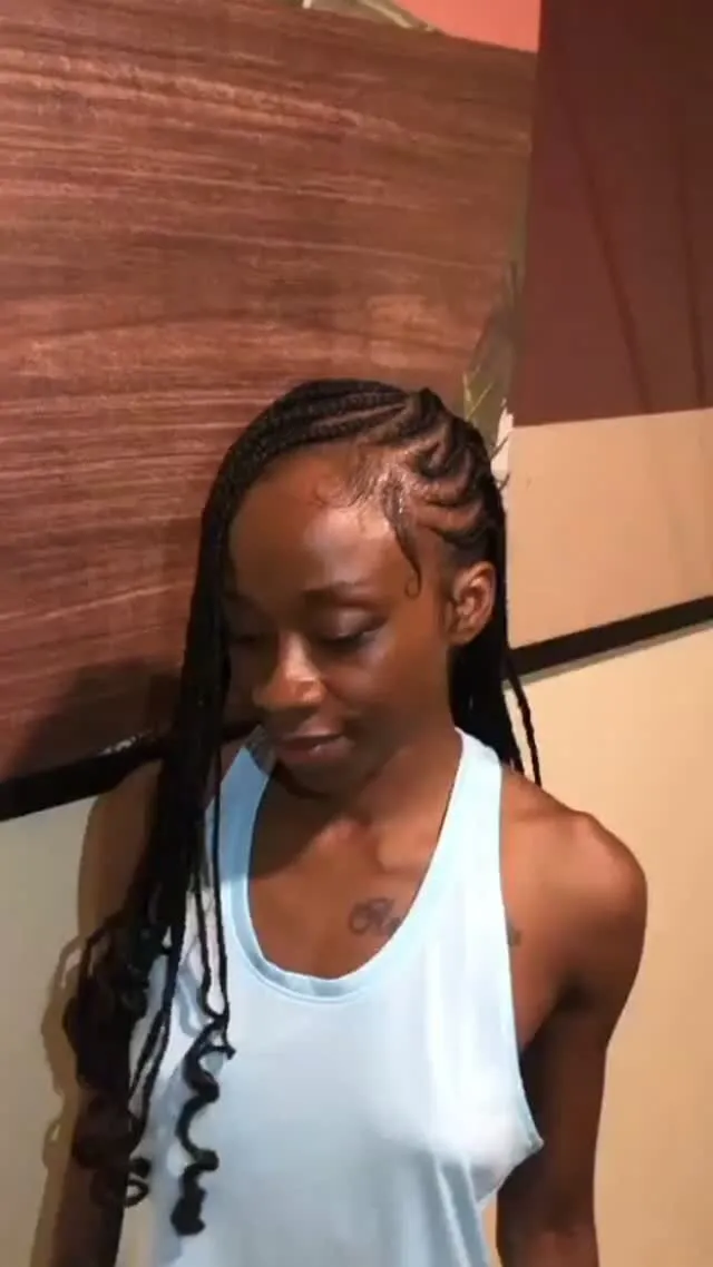 Siater cantik dengan conrow braid mix box braid 🥰